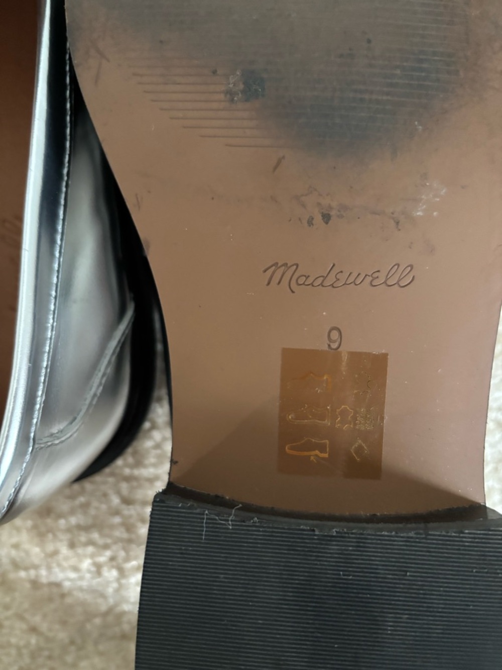 Madewell Women’s Silver Metallic Penny Loafers - Picture 3 of 4
